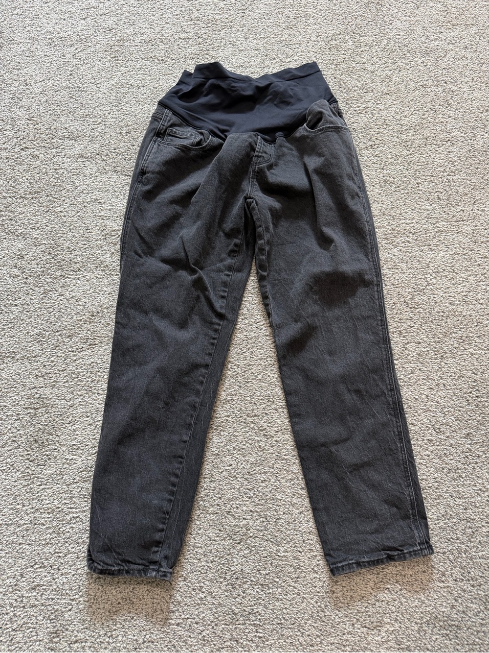 Old Navy Black Maternity Boyfriend Jeans